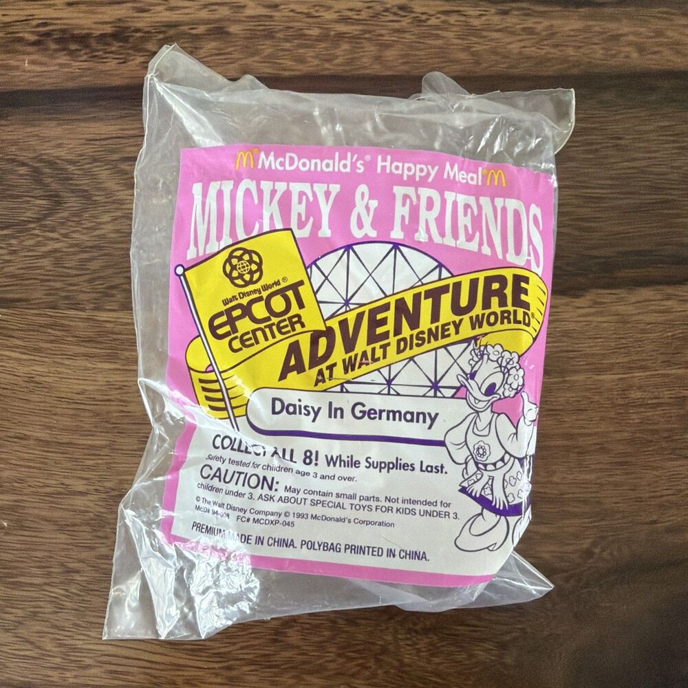 1993 McDonald's Daisy in Germany Epcot Adventure Happy Meal Toy Sealed NOS Disne
